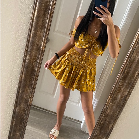 2 piece skirt/short set